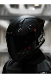 LS2 RAPID 2 RACE CLAWN MAT SİYAH-GRİ-KIRMIZI KASK