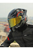 RAPID 2 RACE CIRCLE MAT SİYAH-KIRMIZI KASK