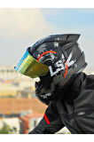 RAPID 2 RACE CIRCLE MAT SİYAH-KIRMIZI KASK