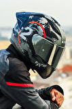RAPID 2 RACE CIRCLE MAT SİYAH-KIRMIZI KASK