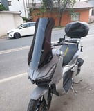 MOTOCAM Motolüx Wow 150  Ön Cam 2023-2026 Model 75cm Siyah Renkli 4mm UZUN