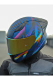 LS2 RAPID 2 RACE OPTIK MAT MAVİ-MOR KASK