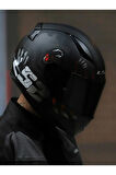 LS2 RAPID 2 CLAWN MAT SİYAH-GRİ-KIRMIZI KASK
