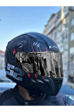 LS2 RAPID 2 CLAWN MAT SİYAH-GRİ-KIRMIZI KASK