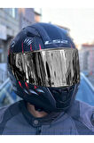LS2 RAPID 2 CLAWN MAT SİYAH-GRİ-KIRMIZI KASK