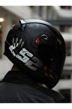 LS2 RAPID 2 CLAWN MAT SİYAH-GRİ-KIRMIZI KASK