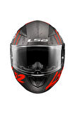 RAPID 2 RAVEN MAT SİYAH-BEYAZ-KIRMIZI KASK