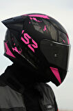 Rapıd 2 Race Palımnesıs Mat Siyah-Pembe Kask 2