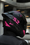 Rapıd 2 Race Palımnesıs Mat Siyah-Pembe Kask
