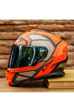 Storm Faster Mat Kırmızı-tıtanıum Kask