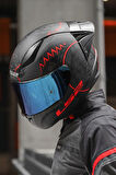 Rapid 2 Race Takaroa Mat Si?yah-kirmizi Kask