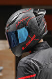 Rapid 2 Race Takaroa Mat Si?yah-kirmizi Kask