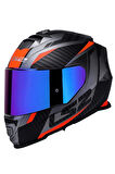 Storm 2 Racer Mat Tıtanıum-turuncu Kask