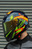 STREAM EVO REFLEX MAVİ TURUNCU KASK