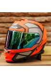 Storm Faster Mat Kırmızı-tıtanıum Kask