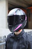 RAPID PALIMNESIS MAT SİYAH-PEMBE KASK