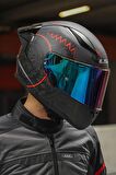 RAPID RACE TAKAROA MAT SİYAH-KIRMIZI KASK
