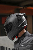 Rapıd 2 Race Takaroa Mat Siyah Kask + Spoiler