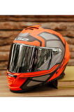 Storm Faster Mat Kırmızı-tıtanıum Kask