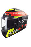 Thunder Karbon Attack Kapalı Kask Mat Kırmızı-neon Sarı