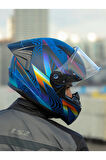 RAPID 2 RACE OPTIK MAT MAVİ-MOR KASK