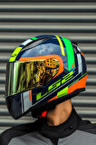 RAPID CHOS MAVİ NEON TURUNCU KASK