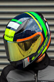 RAPID CHOS MAVİ NEON TURUNCU KASK