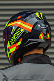 Stream Evo Reflex Mavi Turuncu Kask + Dahili Bluetooth Kulaklık