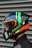 RAPID RACE CHOS MAVİ NEON TURUNCU KASK