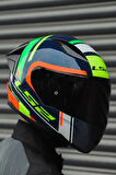 RAPID RACE CHOS MAVİ NEON TURUNCU KASK