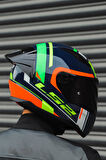 RAPID RACE CHOS MAVİ NEON TURUNCU KASK