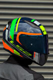 RAPID CHOS MAVİ NEON TURUNCU KASK