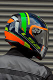 RAPID CHOS MAVİ NEON TURUNCU KASK