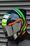 RAPID RACE CHOS MAVİ NEON TURUNCU KASK