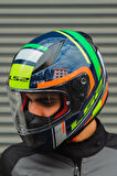 RAPID CHOS MAVİ NEON TURUNCU KASK