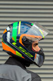 RAPID CHOS MAVİ NEON TURUNCU KASK