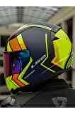 RAPID 2 EXTRA MAT NEON SARI-NAVY MAVİ KASK