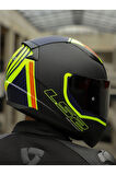 RAPID 2 EXTRA MAT NEON SARI-NAVY MAVİ KASK