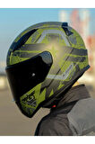 RAPID 2 THUNDER BIRDS MAT YEŞİL-SİYAH-GRİ KASK