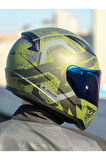 RAPID 2 THUNDER BIRDS MAT YEŞİL-SİYAH-GRİ KASK