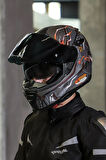 Sx.100 Gıgabot Mat Gri-kırmızı Kask