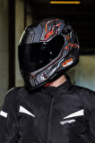 Sx.100 Gıgabot Mat Gri-kırmızı Kask