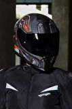 Sx.100 Gıgabot Mat Gri-kırmızı Kask