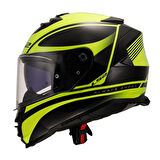 LS2 STORM 2 DODGER MAT SİYAH-NEON SARI KASK