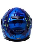 LS2 STREAM EVO TACHO MAVİ-NEON SARI KASK