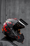 LS2 STREAM EVO ZUKO MAT SİYAH-TURUNCU KASK