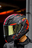 LS2 STREAM EVO ZUKO MAT SİYAH-TURUNCU KASK