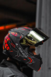 LS2 STREAM EVO ZUKO MAT SİYAH-TURUNCU KASK