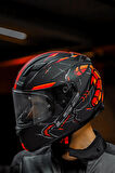 LS2 STREAM EVO ZUKO MAT SİYAH-TURUNCU KASK