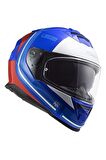 LS2 STORM 2 SLANT MAVİ-KIRMIZI KASK